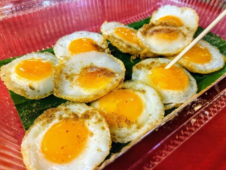 タイおかず料理【カイノックグラタートート】ウズラの卵の目玉焼き