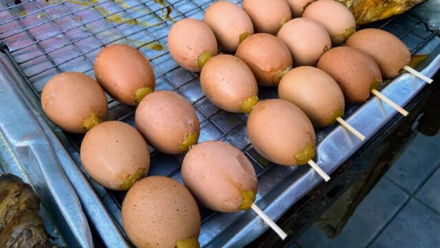 タイおかず料理【カイピン】串焼き卵